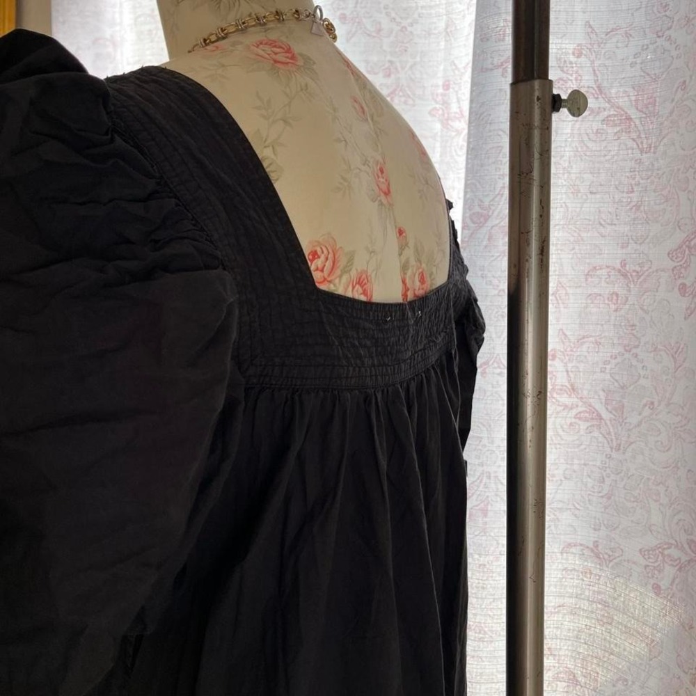 love the label black puff sleeve midi cottagecore dress - Picture 5 of 6